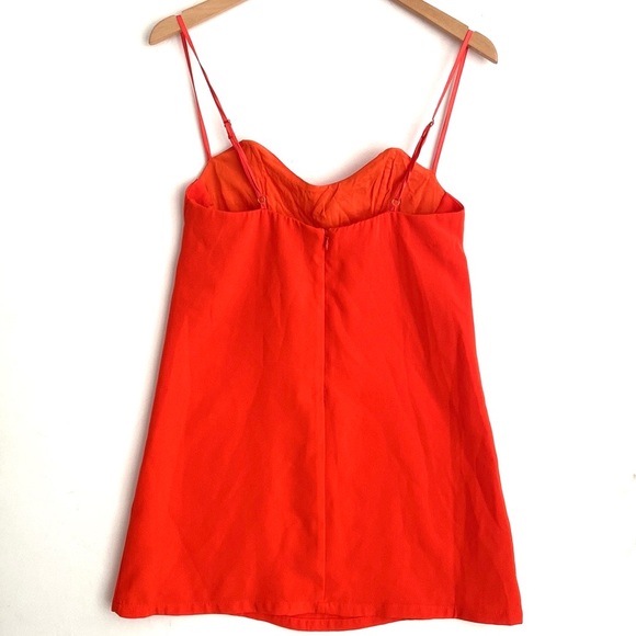 (A56) NEW Free People Coral Minidress with satin sweetheart trimmed, Sz XS, NWOT - Picture 10 of 16